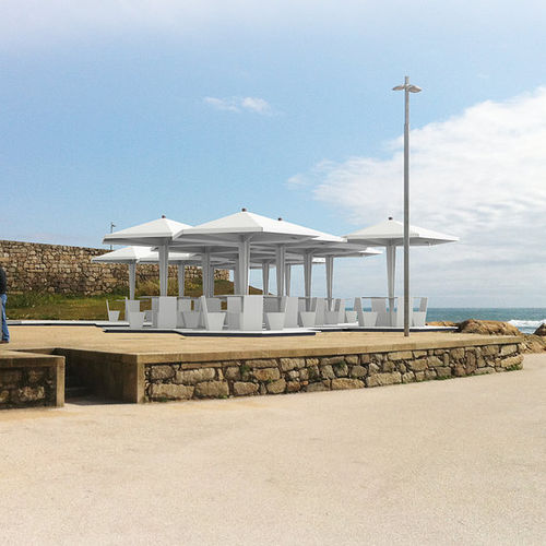 Ombrelone quadrado - MIMA CAFE - Mimahousing - de fibra de vidro / da linha comercial