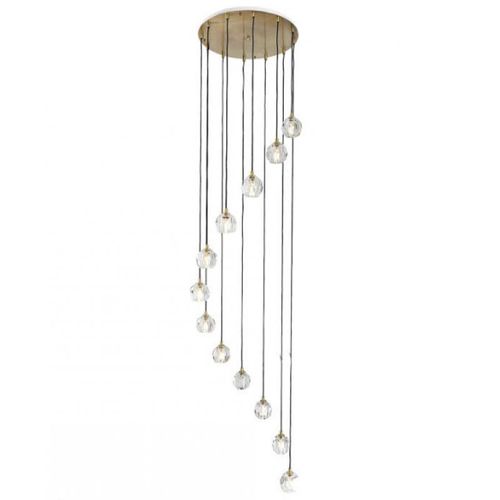 Lustre contemporâneo - AM8820 CAPRI - Alan Mizrahi Lighting - em cristal / em latão / da linha comercial