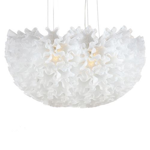 Lustre contemporâneo - AM2239 DAHLIA - Alan Mizrahi Lighting - em vidro de Murano / metálico / para 8 lâmpadas