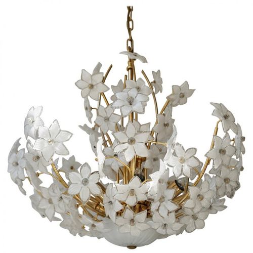 Lustre contemporâneo - IQ2064 FLOWER BOUQUET I - Alan Mizrahi Lighting - em vidro de Murano / em latão / para 12 lâmpadas