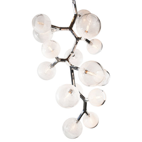 Lustre contemporâneo - AM28151 ANTLER BUBBLE - Alan Mizrahi Lighting - em cristal / metálico / para 15 lâmpadas