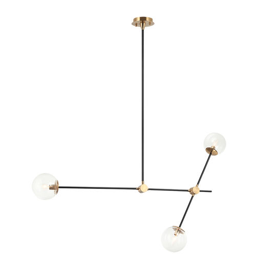 Lustre vintage - IQ2165 COSMIC - Alan Mizrahi Lighting - em vidro / metálico / para 3 lâmpadas