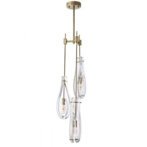 Lustre Art Déco - IQ8026 BELLANO - Alan Mizrahi Lighting - em vidro / metálico / para 5 lâmpadas