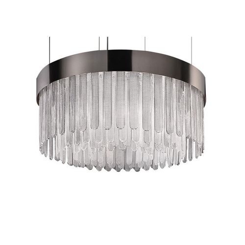 Lustre Art Déco - IQ2091 KAPLAN - Alan Mizrahi Lighting - metálico / em vidro / para 12 lâmpadas