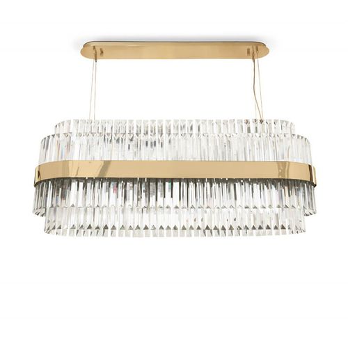 Lustre Art Déco - IQ2150 LIBERTY SNOOKER - Alan Mizrahi Lighting - em vidro