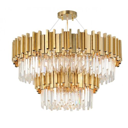 Lustre Art Déco - IQ2154 LUXURY - Alan Mizrahi Lighting - em vidro