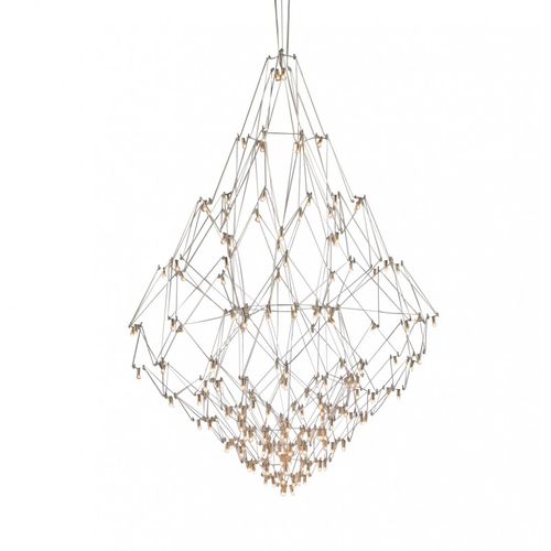 Lustre contemporâneo - AL0141 NOBILIS - Alan Mizrahi Lighting - em aço inoxidável / da linha comercial / geométrico