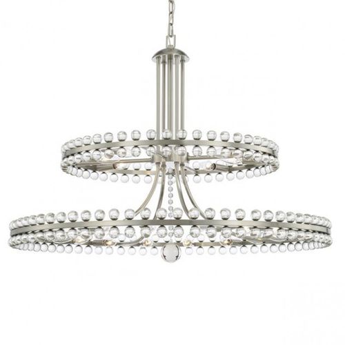 Lustre contemporâneo - SJ2042 CLOVER - Alan Mizrahi Lighting - em vidro / em aço / da linha comercial