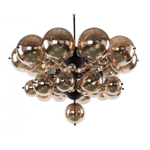 Lustre contemporâneo - JR1989 INFINI - Alan Mizrahi Lighting - em vidro / em aço / para 12 lâmpadas