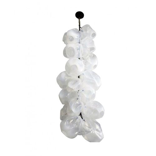 Lustre contemporâneo - JR2010 ILLUMINATED ICE FLOW - Alan Mizrahi Lighting - em vidro soprado / em ferro / da linha comercial