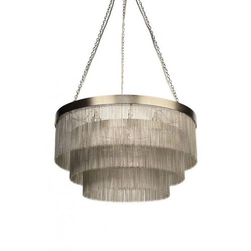 Lustre contemporâneo - CHAIN063 SHALLOW CHAIN - Alan Mizrahi Lighting - metálico / para 10 lâmpadas / em cascata