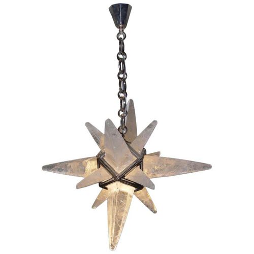 Lustre de design original - QZ107 SERENA SMALL ROCK - Alan Mizrahi Lighting - em cristal / em bronze / da linha comercial