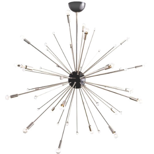 Lustre contemporâneo - QZ4439 IMOGENE - Alan Mizrahi Lighting - em cristal / em aço / Sputnik