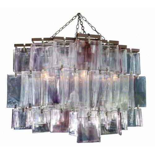 Lustre de estilo veneziano - SJ2050 AMETHYST 1980’S - Alan Mizrahi Lighting - em vidro de Murano / em vidro soprado / metálico