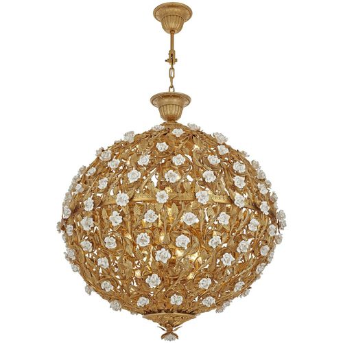 Lustre clássico - TK1000 SECRET GARDEN - Alan Mizrahi Lighting - em porcelana / para 6 lâmpadas / da linha comercial