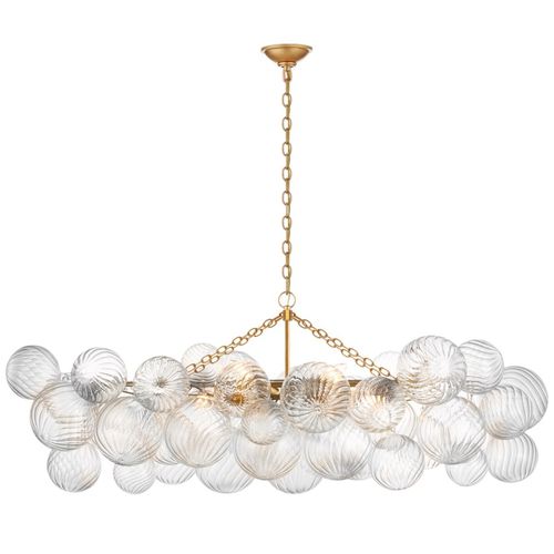 Lustre contemporâneo - IQ3399 TALIA LINEAR  - Alan Mizrahi Lighting - metálico / em vidro / da linha comercial