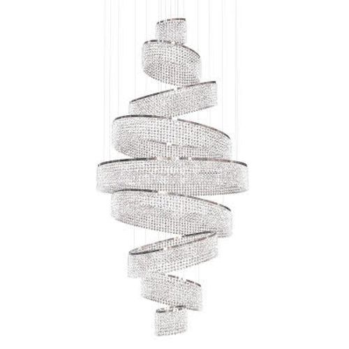 Lustre contemporâneo - AM8847D SWIRL  - Alan Mizrahi Lighting - metálico / em cristal / da linha comercial