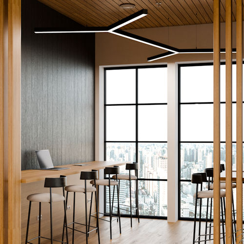 Luminária técnica pendente - ORIS 50 OPAL - Brilumen - de LED / linear / para hotel