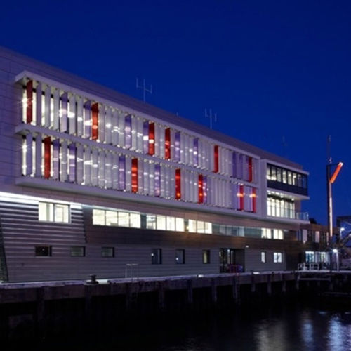 Brise em policarbonato - DANPAL®LOUVRE SYSTEM - Danpal - para fachada / vertical / horizontal