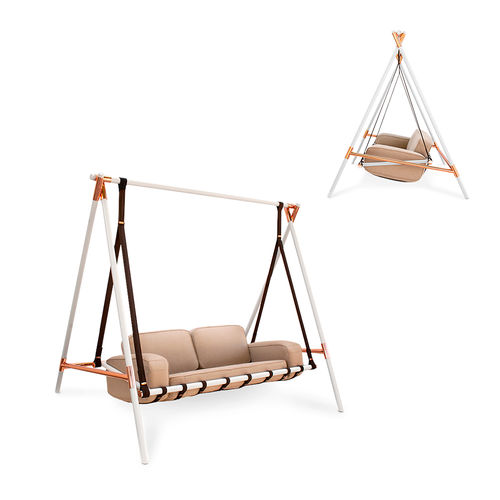 Baloiço em tecido acrílico - FABLE - Essential Home - em aço inoxidável laqueado / contract / para escritório