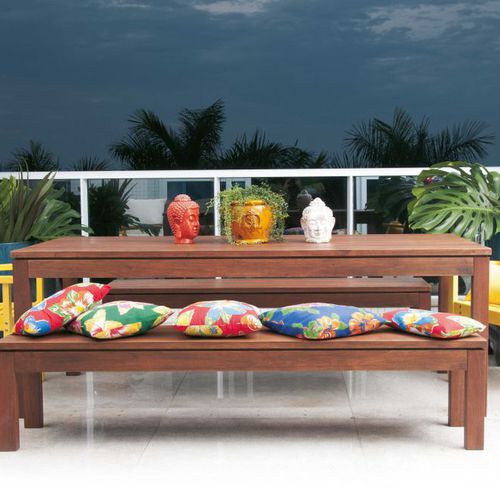 Mesa contemporânea - ATALAIA - Butzke - em madeira / retangular / para ambiente externo