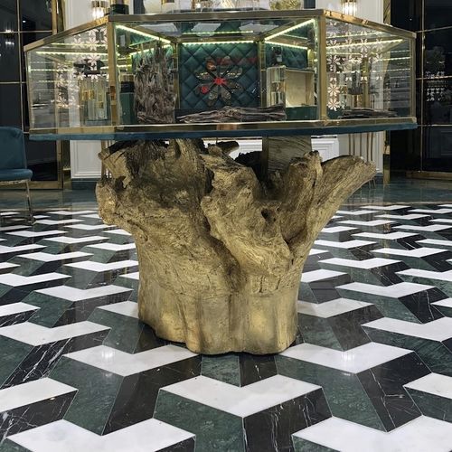 Placa de pedra em mármore - Verde Guatemala - Efesus Stone - em ardósia / para piso / para ambiente interno