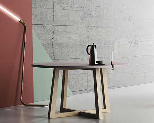 Mesa contemporânea - FENG SHUI - imperial-line - em carvalho / em nogueira / com base em nogueira