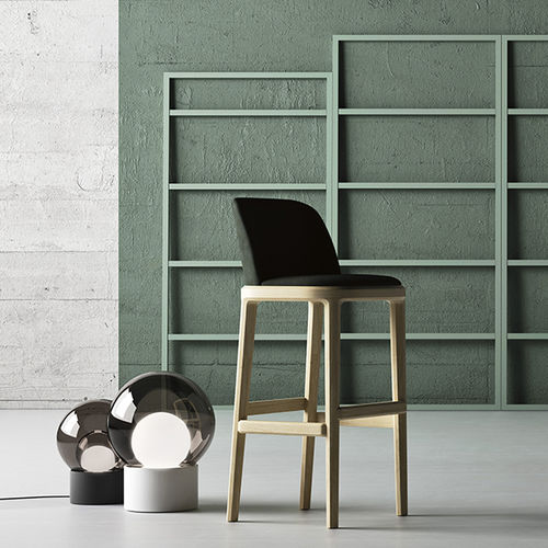Cadeira alta contemporânea - DAMBLÉ - imperial-line - para ambiente interno / em tecido / com base em carvalho