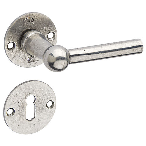 Maçaneta para porta - M8-R3/38 mm CHEMIN DE FER - Giara - em bronze / clássica / acabamento prateado