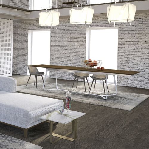 Mesa contemporânea - MAESTRALE - Barel Srl - em carvalho / em nogueira / em cristal