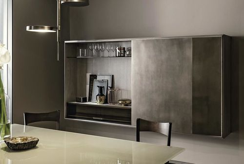 Móvel bar contemporâneo - PRISM - Shake Design - em madeira / em vidro