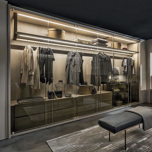 Guarda-roupa contemporâneo - FREEDOM - Shake Design - em vidro / com portas de abrir
