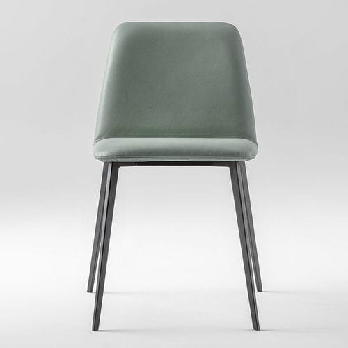 Cadeira contemporânea - BARDOT MET 0031 - Traba' - para ambiente interno / em veludo / em couro