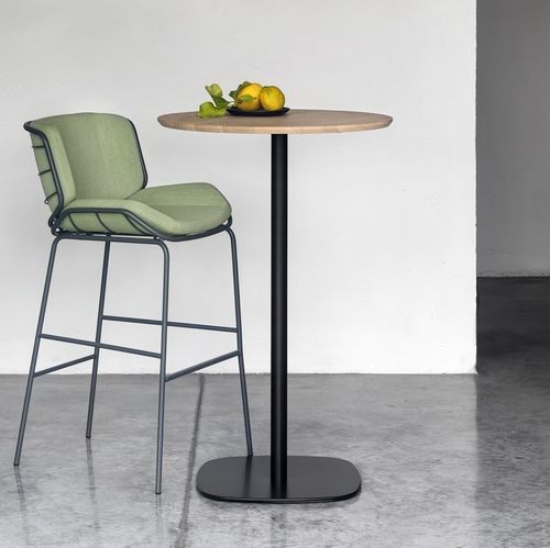 Cadeira alta para ambiente externo - SKIN MET - Traba' - contemporânea / para ambiente interno / em tecido
