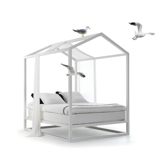 Cama com dossel - CASETTA - Mogg - cabana / de casal / contemporânea