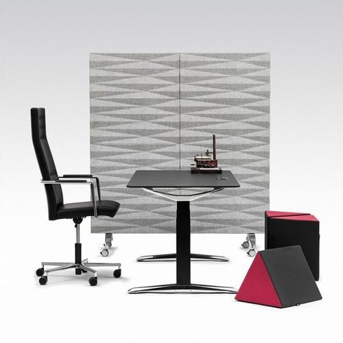 Mesa contemporânea - MOVE - vank - metálica / com base metálica / retangular