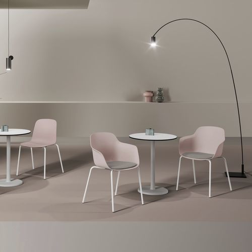 Cadeira para interlocutor minimalista - LORIA - vank - para ambiente interno / em material plástico / com base metálica