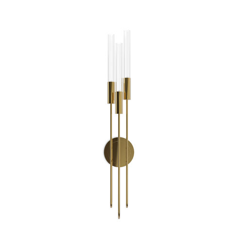 Arandela contemporânea - GALA TORCH - LUXXU MODERN DESIGN & LIVING - para ambiente interno / em latão banhado a ouro / em cristal