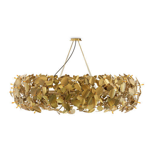 Lustre contemporâneo - MCQUEEN ROUND  - LUXXU MODERN DESIGN & LIVING - em cristal / em latão banhado a ouro / escultura