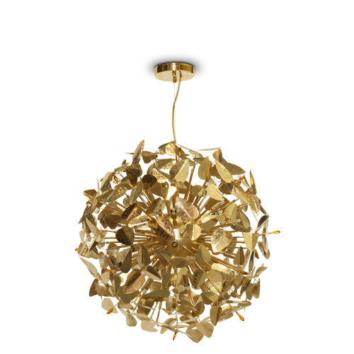 Lustre contemporâneo - MCQUEEN GLOBE - LUXXU MODERN DESIGN & LIVING - em cristal / em latão banhado a ouro / para 6 lâmpadas