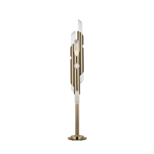 Luminária de piso - DRAYCOTT - LUXXU MODERN DESIGN & LIVING - em latão / em latão banhado a ouro / em cristal
