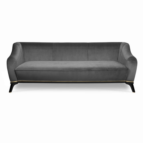 Sofá contemporâneo - SABOTEUR - LUXXU MODERN DESIGN & LIVING - em veludo / em couro / feito à mão