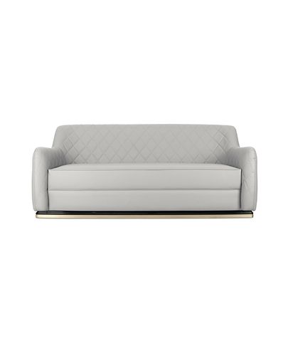 Sofá contemporâneo - CHARLA - LUXXU MODERN DESIGN & LIVING - em couro sintético / em couro / cinza