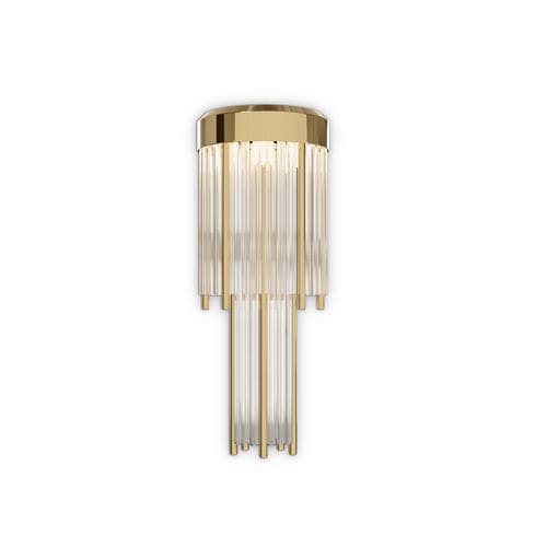 Arandela contemporânea - PHARO SMALL - LUXXU MODERN DESIGN & LIVING - para ambiente interno / em latão / em cristal