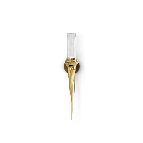 Arandela de estilo - Wax Small - LUXXU MODERN DESIGN & LIVING - para ambiente interno / em latão banhado a ouro / em cristal