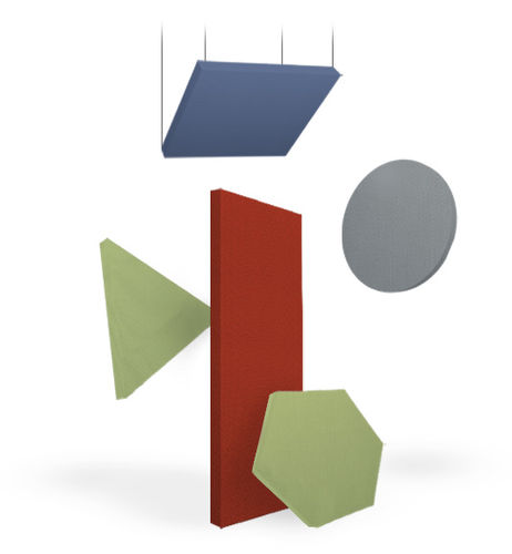 Painel acústico de parede - AS SQUARISH - TALIN SRL - Trevira CS® / em poliéster / hexagonal