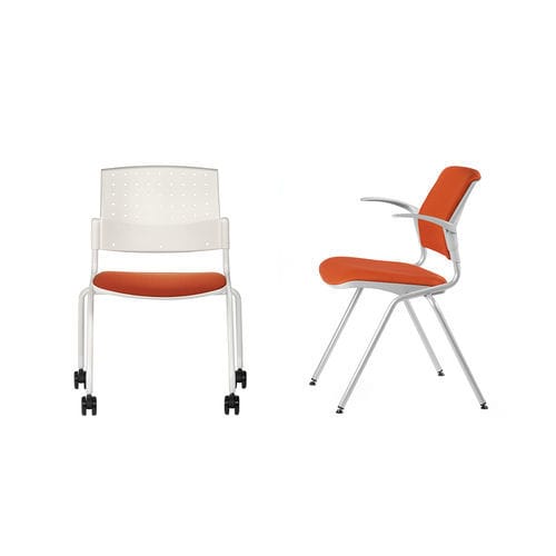 Cadeira para interlocutor contemporânea - DELFI BRIO/NET - TALIN SRL - para ambiente interno / metálica / em tela
