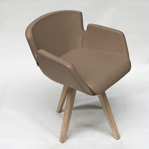 Poltrona contemporânea - NUBIA 2900P - TALIN SRL - em couro / em tecido / em madeira maciça