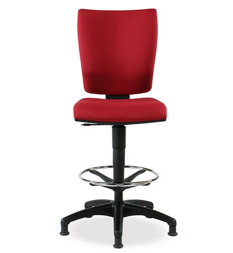 Banqueta de trabalho contemporânea - GUJA - TALIN SRL - em tecido / em couro / com base em alumínio