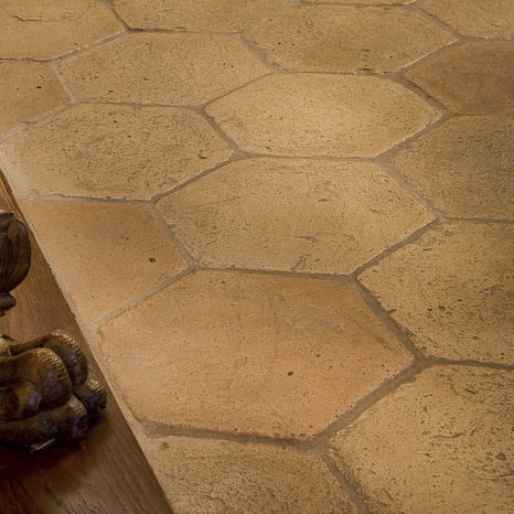 Revestimento hexagonal em terracota - ANTICO RESTAURO - ESAGONO - Enrico Palmucci - com relevo / liso / de piso